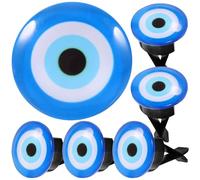 NUOBESTY 6 Piezas Clip Decorativo para Ambientador de Coche Diseño de Ojo Malvado en Vidrio Resistente Decoloración y Portátil para Interior del Vehículo