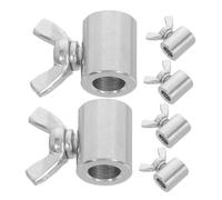 NUOBESTY 6 Piezas Clips de Cable Inoxidable Sujetadores de Cuerda Resistente con Tornillos para Marinas Industriales Grapas de Cable de Alambre