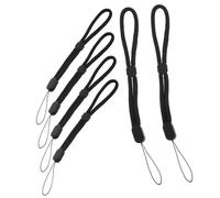 NUOBESTY 6 Piezas Correas para Teléfonos Móviles Correa De Muñeca De Cámara Correa De Guante Muñeca De La Correa De La Cámara Artículos De Cordón Bucle De Cordón El Plastico Black