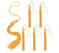 NUOBESTY 6 Piezas De Borlas De Graduación 2025 Decoración De Gorro De Graduación con Borlas Accesorios para Ceremonias Color Amarillo