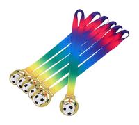 NUOBESTY 6 Piezas Medallas de Premio de Fútbol de Poliéster, Medalla Deportiva de Aleación de Hueca, Fácil de Llevar para Eventos Deportivos Infantiles