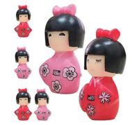 NUOBESTY 6 Piezas Muñeca Decorativa de Kimono Japonés en PVC Estilo Artístico Único, Adecuado para Decoración Versátil en Hogar y Obsequio Especial