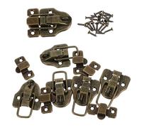 NUOBESTY 6 Piezas Pestillos Retro con Cerradura Integrada Pestillos de Hierro para Cajas de Joyería Maletas Gabinetes Accesorios de Equipaje Vintage con Diseño Elegante y Seguro