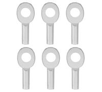 NUOBESTY 6 Piezas Terminal Final para Cable de Acero de 5mm, Hierro Plata | Conector de Ojal para Polea de Gimnasio, Instalación Sencilla, Uso Interior y Exterior, Compatibilidad