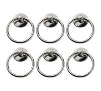 NUOBESTY 6 Piezas Tiradores Circulares de Aleación de Zinc y Hierro para Armario y Cómoda, Estilo Retro, Color Plata, Decorativos y Fáciles de Instalar para Muebles