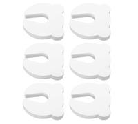 NUOBESTY 6 Piezas Tope de Puerta Anti-pinzamiento Tapón sin Perforación de EVA Blanco, Protector de Seguridad para Bebés, sin Herramientas, Mano
