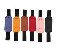 NUOBESTY 6 Portalápices Elásticos Cuero Sintético Multicolor para Cuadernos Mujer Banda Ajustable Minimalista Uso Diario Viajes Planificación