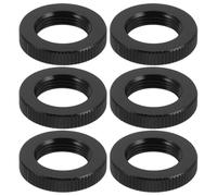 NUOBESTY 6 tuercas moleteadas para soporte de micrófono de 5/8"-27, antideslizantes, con doble bloqueo para tornillos de micrófono, para un montaje seguro de equipos fotográficos.