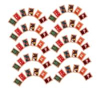 NUOBESTY 60 Piezas Mini Vintage Resin Photo Frames Compact Festive DIY Dollhouse Accessories Tiny Picture Frame Ornaments For Christmas Micro Landscape Decoration