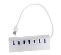 NUOBESTY 7 concentrador USB hub USB Drive Raton de Ordenador Cargadores Accesorios para computadora adaptadores de Transferencia de Cubo del Soporte del Muelle el plastico Silver