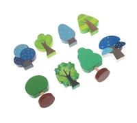 NUOBESTY 8 Piezas Accesorios de Escenario y Árboles Tridimensionales para Trenes de Madera con Árboles Pintados para Decoración de Bosque y Paisaje