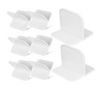 NUOBESTY 8 Piezas Anclajes de Muebles Antivuelco de Adhesivo Kit de Seguridad para Fijación Sin Taladro para Estanterías Gabinetes y Soportes de Televisión Protección Infantil y Mascotas