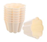 NUOBESTY 8 Piezas Molde para Mini Tartas Forma de Flor, Material Pp Duradero y Multipropósito para Postres Creativos en Cocina, Adecuado para Gelatina y Pudín