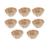 NUOBESTY 8 Piezas Nidos de Pájaros de Bambú Hechos Mano con Ganchos Nidos Colgantes para Loros y Aves de Mascota Ligeros y Duraderos para Jardín y Balcón