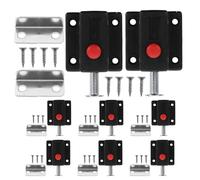 NUOBESTY 8 Piezas Pestillo de Resorte Automático para Puertas de Armario de Unidades con Botón Pulsador Cierre Resistente de Metal para Gabinetes de Cocina y Muebles Incluye Tornillos
