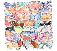 NUOBESTY 80piezas Pegatinas de Dibujos Animados Calcomanías de Mariposas Adultos Decoración de Mariposas para Botellas de Agua Ordenadores y Teléfonos Pegatinas Impermeables