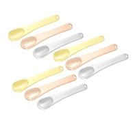 NUOBESTY 9 Cucharas Metálicas para Maquillaje y Crema de Ojos Espátulas para Mascarilla Facial 9 Piezas Oro Plata y Rosa Dorado Herramientas para Cuidado Piel y Suministro de