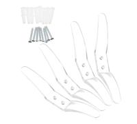 NUOBESTY Abrazadera de Cordón 4 Piezas Transparente de Plástico | Fijación Estable en Pared, Ayuda a Evitar Enredos, Uso en Hogares Mascotas
