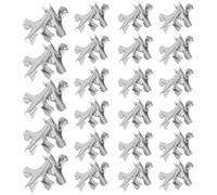 NUOBESTY Abrazaderas Cruzadas de Acero Inoxidable para Redes Antirrobo Invisibles, Hebillas Cruzadas de Cable de Acero para Rejas de Seguridad Invisibles Y Cierres de Seguridad para Ventanas.