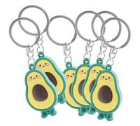 NUOBESTY Accesorios Creativos Conjunto de 6 en Forma de Fruta Verde Llaveros Colgantes de Aguacate de Pvc Ideales para Aniversarios y Regalos Únicos para Bolsos