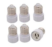 NUOBESTY Adaptador De Portalámparas E27 a Gu10, Conversor Sin Herramientas Compatible Luces Led y Halógenas, Adecuado Para Uso Doméstico, Pack 6 Unidades, Duradero y Práctico