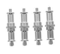 NUOBESTY Adaptador De Tornillo Roscado 1/4 a 3/8 De Acero Inoxidable para Cámara, Pequeño y Compacto, Resistente y Duradero, Uso Viajes y Vídeos, Paquete De 4 Unidades Color Metálico