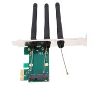 NUOBESTY Adaptador Mini Pcie WiFi PCB Negro, Diseño de Doble Antena para PC de Escritorio Tarjeta de Red Inalámbrica Mejor Recepción de Señal