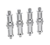NUOBESTY Adaptador Paquete de 4 Piezas de Tornillo Roscado de Acero Inoxidable Pequeño y Compacto 1/4 a 3/8 Pulgadas para Cámara y Flash Adecuado para Viajes y Entrevistas