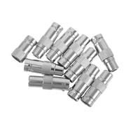 NUOBESTY Adaptadores Bnc Hembra a RCA Hembra de Seguridad, 10 Piezas, Conector de Cable Coaxial, Adaptador de Vídeo CCTV Compatible Dvr y Monitor, Acoplador Coaxial para