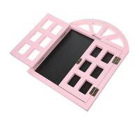 NUOBESTY Adorno de Ventana de Madera Rosa, Pizarra Borrable y Fácil de Escribir para Decoración de Cocina y Bodas, Tablero Colgante Decorativo