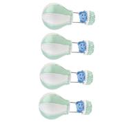 NUOBESTY Adornos para Tartas No Comestibles 4 Piezas Elefantes y Globos Aerostáticos Verdes Decoración Creativa para Pasteles Infantiles Resina Segura para Fiestas y Cumpleaños