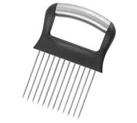 NUOBESTY Aguja de Acero Inoxidable para Cortar Cebolla y Verduras, Soporte Multifunción para Rebanar Frutas y Verduras, Herramienta Segura para Cocina sin Tapa, Adecuado para Tomates