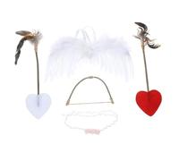 NUOBESTY Alas de Ángel de Plumas para Fotografía de Cien Días de Recién Nacido Accesorios Decorativos de Ángel para Disfraz de Bebe y Actuaciones