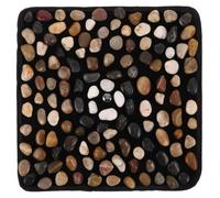 NUOBESTY Alfombrilla de Baño Antideslizante Diseño de Guijarros, Material de Tela, Función de Acupresión para Baño y Hogar, Fácil Mantenimiento y Estilo Piedra de Río