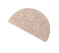 NUOBESTY Alfombrilla Semicircular Absorbente de Agua de Fibra Superfina para Baño y Cocina Felpudo de Polipropileno Resistente 40×68 CM Color Camel Claro Almohadilla de Secado Rápido y