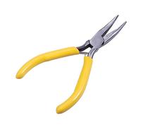 NUOBESTY Alicates De Punta Doblada De Acero Para Joyería y Bricolaje 1 Unidad Color Amarillo Antideslizante Para Manualidades Reparación y Creación Artesanal