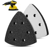 NUOBESTY Almohadilla de Lijado Triangular para Lijadora Eléctrica 2 Unidades en Negro y Blanco Papel de Lija para Carpintería y Manualidades Accesorio de Lijado para Madera y Metal