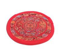 NUOBESTY Almohadilla para Cuenco Budista de Algodón Rojo, Ligera y Portátil, Cojín Simple para Cuenco de Sonido de Buda, Adecuado para Meditación y Terapia Sonora