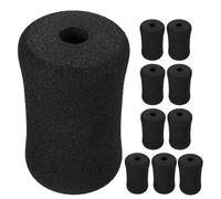 NUOBESTY Almohadillas de Espuma para Rodillo de pies, Pack de 10 Unidades Negras, compatibles con máquinas de Fitness para Ejercicios Abdominales