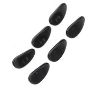 NUOBESTY Almohadillas Nasales Antideslizantes para Gafas 6 Piezas Forma de Semilla de Melón Color Negro Almohadillas Nasales Sencillas de Repuesto para Comodidad y Uso Práctico