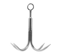 NUOBESTY Ancla Marina con Mecanismo de Liberación Rápida de Acero Inoxidable con Diseño de 4 Garras Gancho de Agarre Fuerte para Kayak y Bote Inflable Adecuado para Trekking y Senderismo