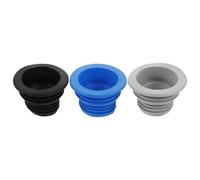 NUOBESTY Anillos de Sellado de Silicona Antirrefujo para Drenaje de Lavadora y Fregadero, Juego de 3 Piezas (negro, Azul, Gris) para Baño, Cocina y Lavandería, Sello de Tubería de