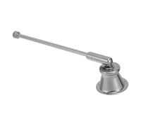NUOBESTY Apagavelas de Mecha Metálica Retro Mango Largo de Aluminio | Acabado Plata Vintage, Agarre Cómodo y Uso Sencillo, para Velas en Frasco y Fiestas Judías