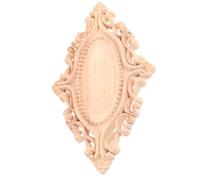 NUOBESTY Apliques tallados en Madera con diseño artístico Ovalado en Caucho para de Muebles y Puertas con instalación Adhesiva Sencilla