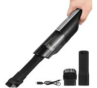 NUOBESTY Aspiradora de Mano Inalámbrica para Coche Recargable Batería 2000mah, Uso Húmedo y Seco, Material Abs, Portátil para Viajar y Limpiar Interiores