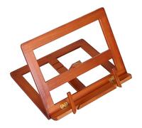 NUOBESTY Atril de Madera Portátil Estructura Plegable y Ángulos de Visión Ajustables, Elegante Soporte Tallado Adecuado para Uso en Camas y Reflexiones Diarias