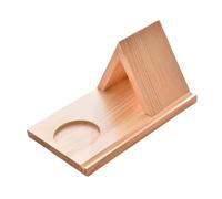 NUOBESTY Atril Triangular Para Libros De Madera Natural, Soporte Multifunción Posavasos y Soporte Para Teléfono, Estantería Portátil Adecuado Para Escritorio y Oficina