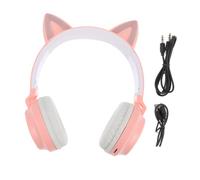 NUOBESTY Auriculares Gaming Inalámbricos Plegables con Orejas de Gato Diadema y Almohadillas Transpirables Compatible con Móviles y Pc hasta de