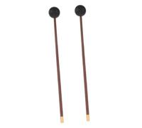 NUOBESTY Baquetas de Madera y Goma para Percusión Mangos Ergonómicos Antideslizantes, Mantienen Precisión Tonal, Ideales para Meditaciones y Pequeñas Actuaciones, Pack de 2