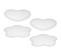 NUOBESTY Base de Bolsa Acrílica para Crochet Forma de Corazón y Flor, Kit para Principiantes en Manualidades, Agujeros Pretaladrados para Proyectos DIY, Adecuado para Tejer Bolsos a Mano